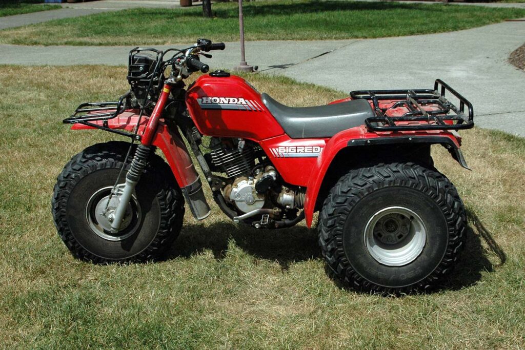 Honda Big Red 3 Wheeler on Grass