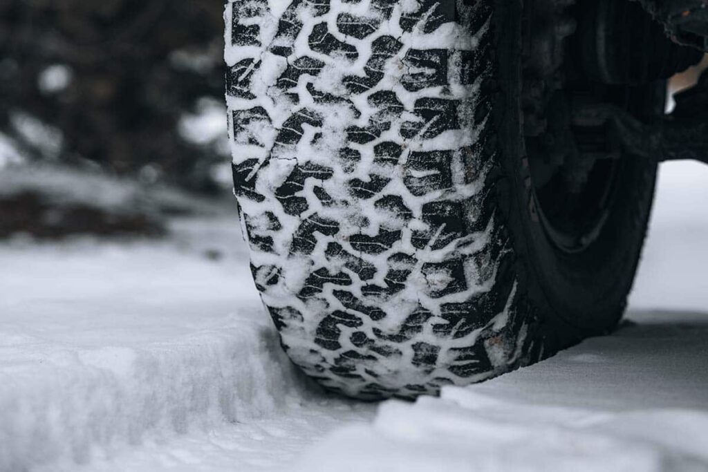 Snow-covered Tire