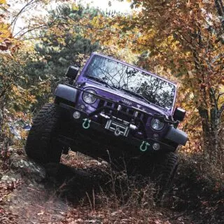 Purple Jeep on Off-Road Trail