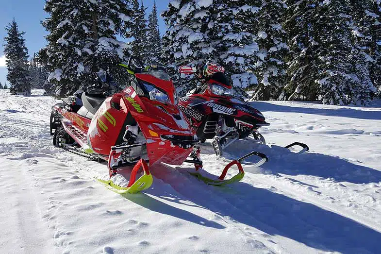 Two Snowmobiles in Colorado