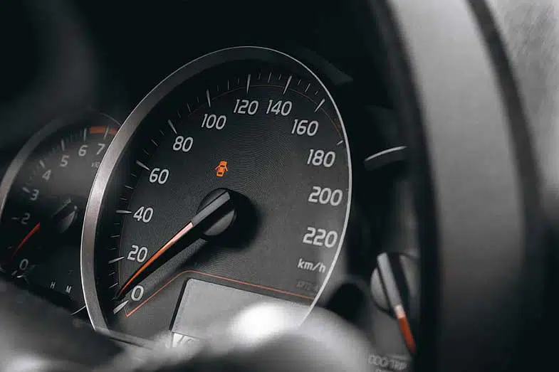 Vehicle Instrument Cluster Speedometer