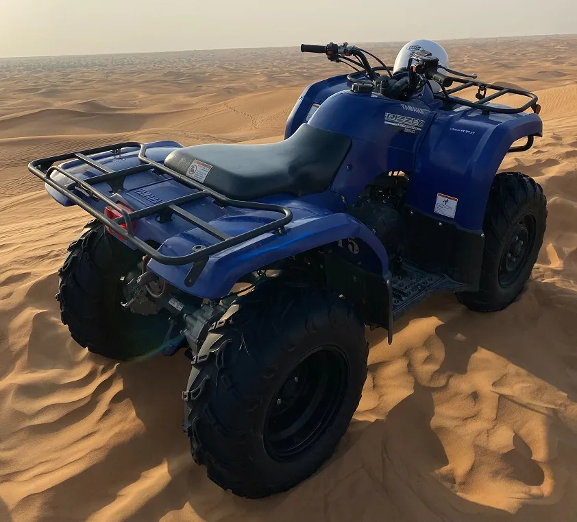 Blue Yamaha Grizzly 350 ATV