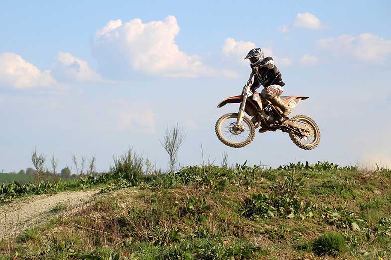 Motorcycle Dirt Bike Rider Trail Jump