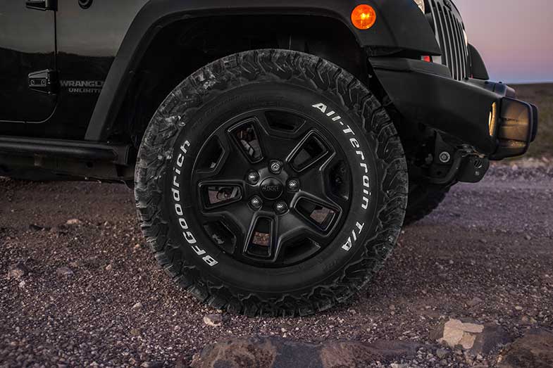 Black Jeep Wrangler All Terrain Tire