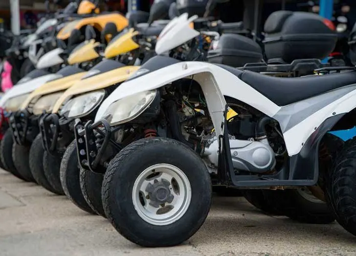 All-Terrain Vehicles Parked on the Street