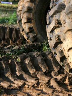 Tire Tracks Mud