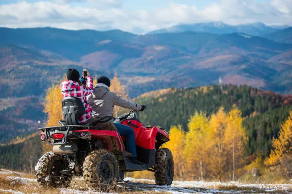 Two People on Red Quad