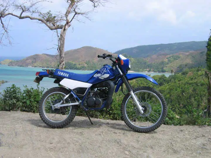 Blue Yamaha DT125 Bike