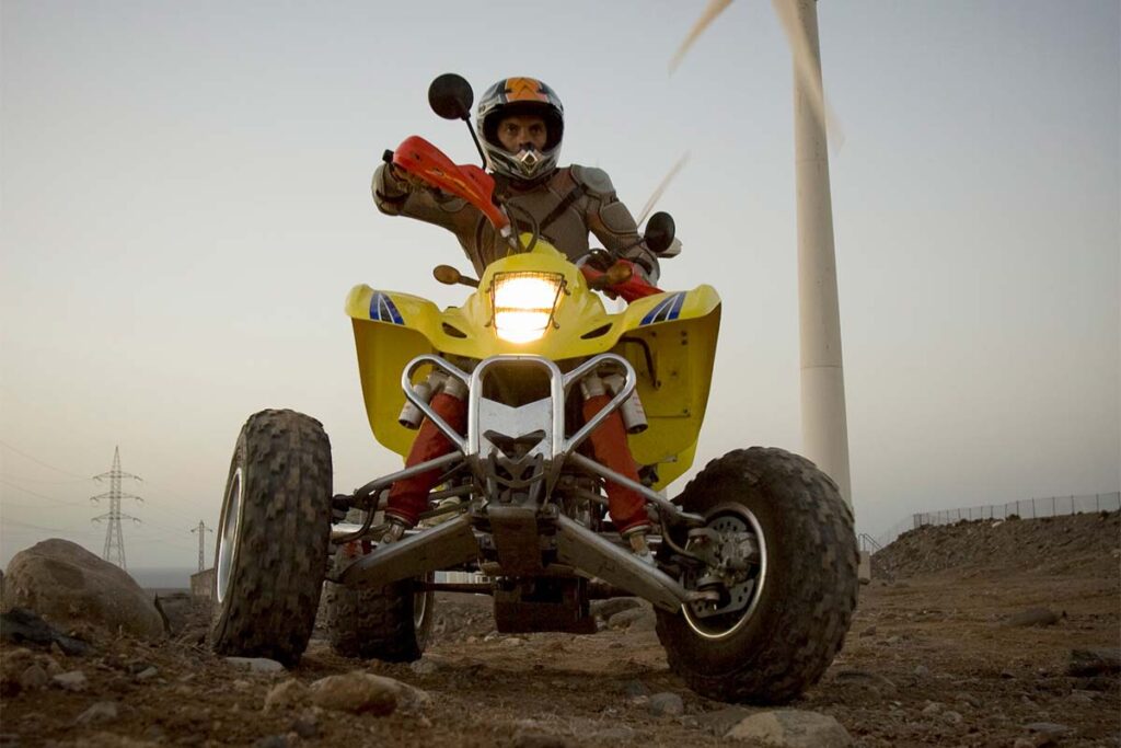 Riding Quad on Rocky Terrain