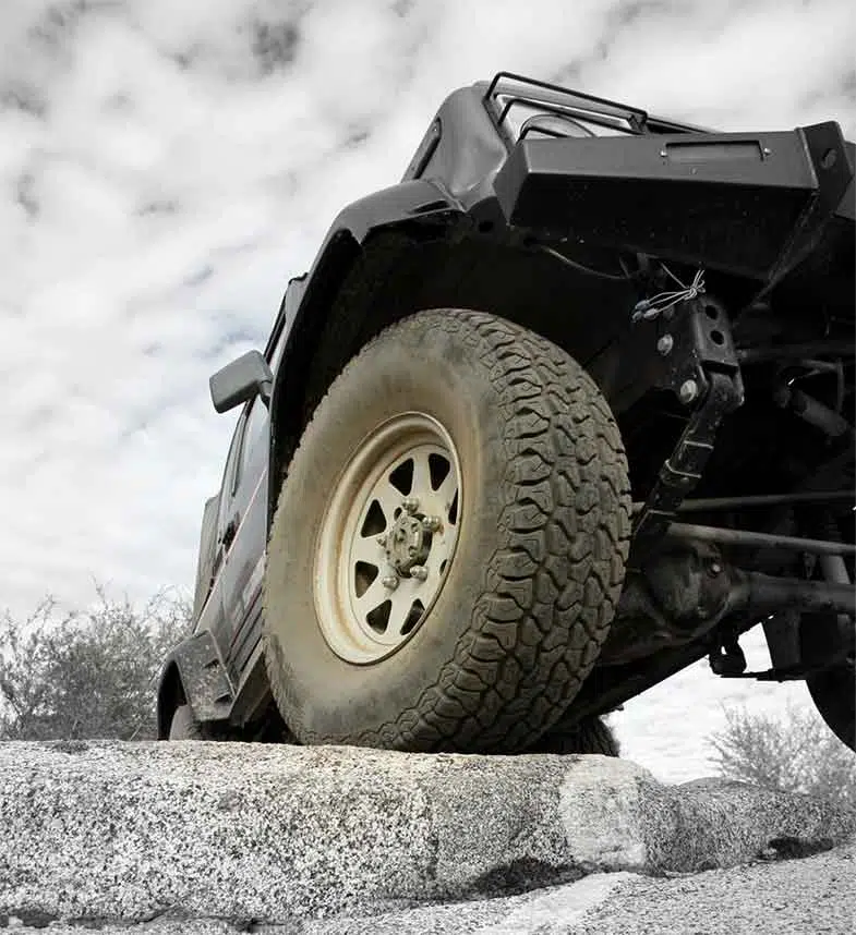 Off-Road Jeep on Rock