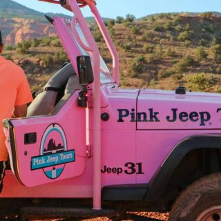 Pink Jeep Tours Vehicle
