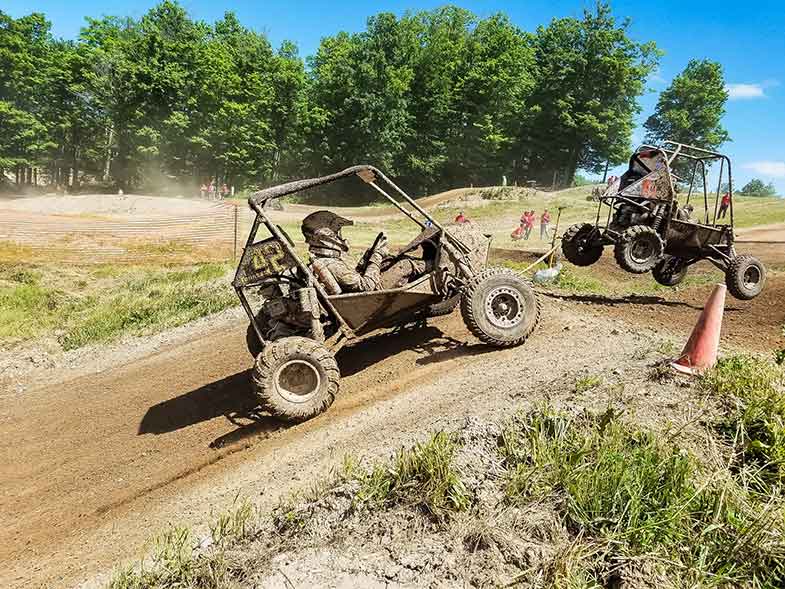 Dune Buggy on Dirt Road