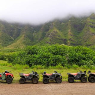 ATVs at Kualoa Ranch in Hawaii