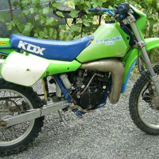 Green 1987 Kawasaki KDX200 Dirt Bike