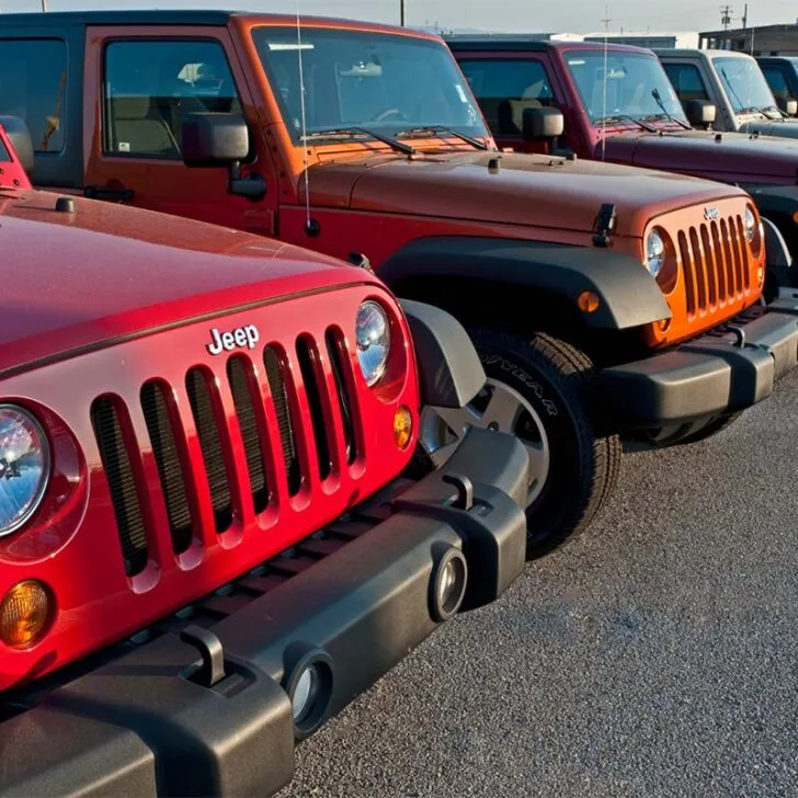 New Jeeps on Display at Dealership