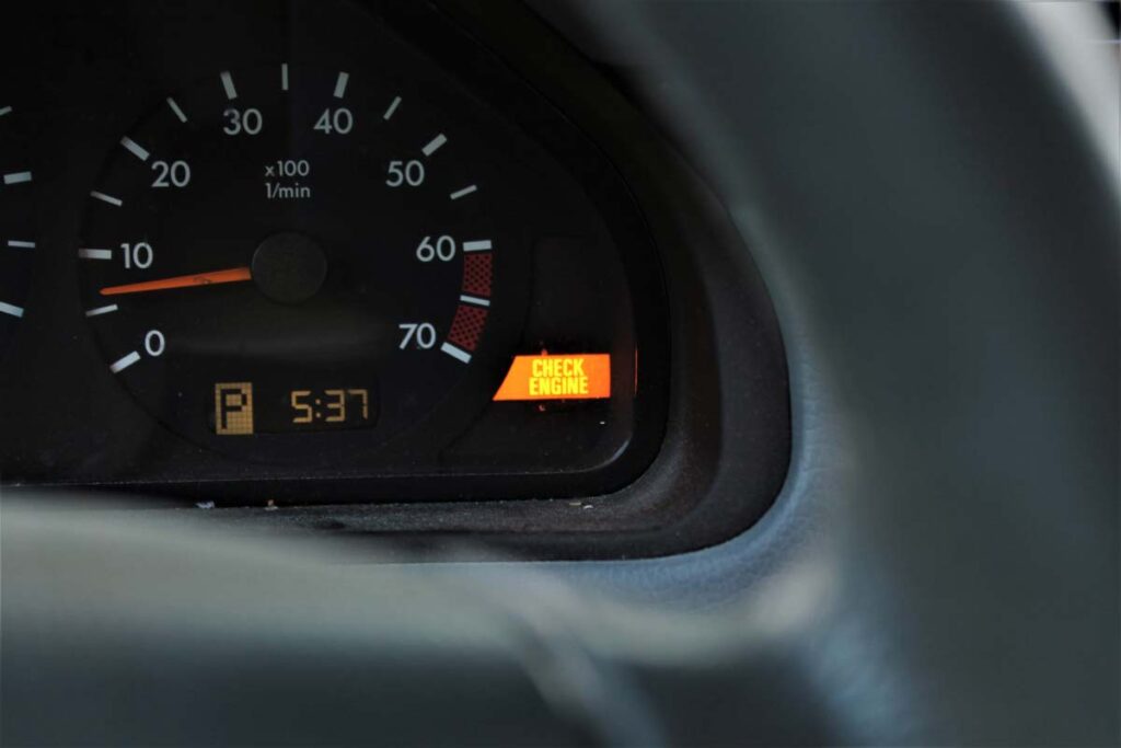 Check Engine Light on Car Instrument Panel