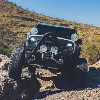 Jeep Wrangler on Rocky Terrain