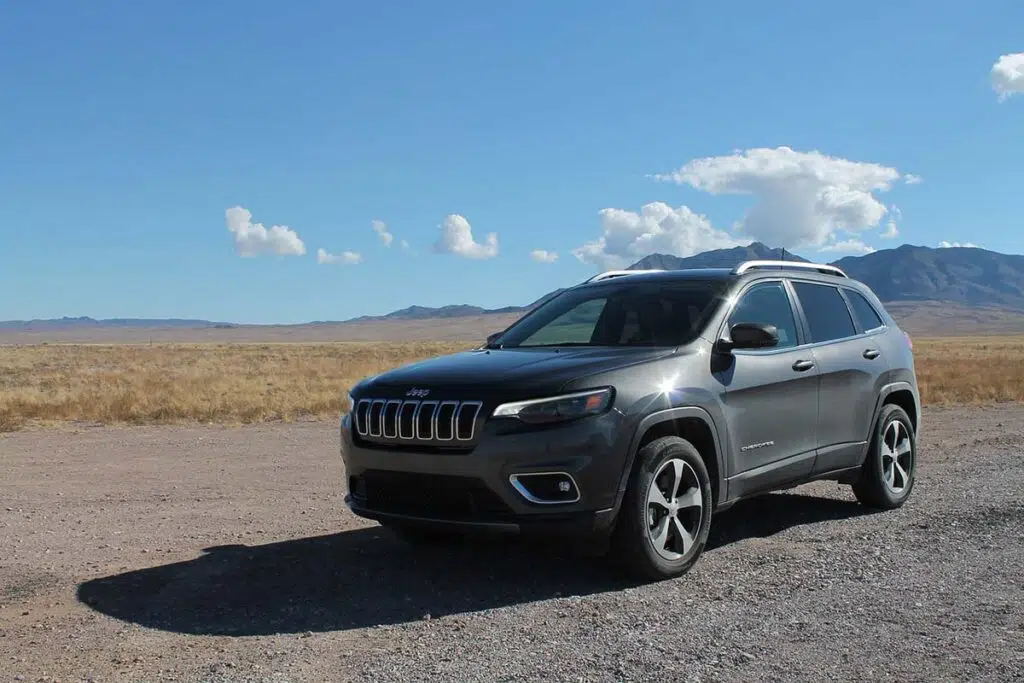 Jeep Cherokee on a Rocky Road