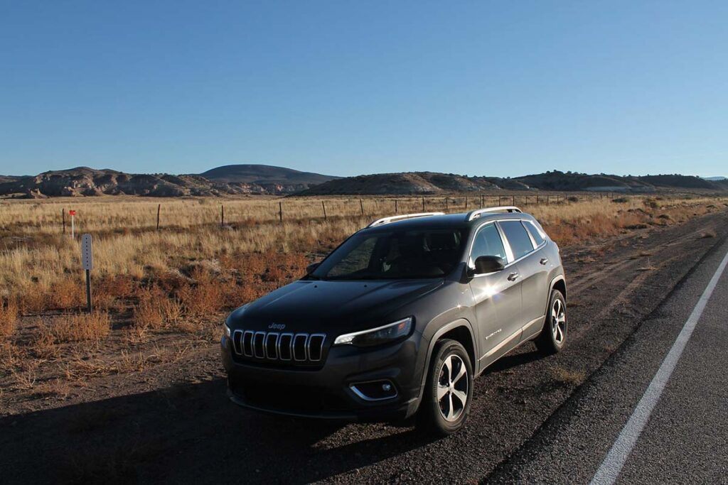 Jeep Cherokee Parked by the Road