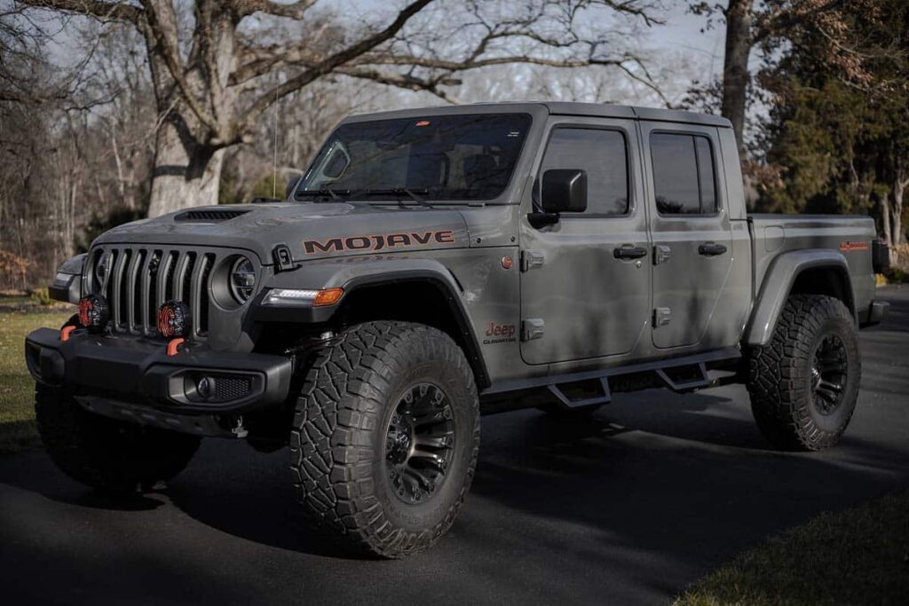 Gray Jeep Gladiator Vehicle