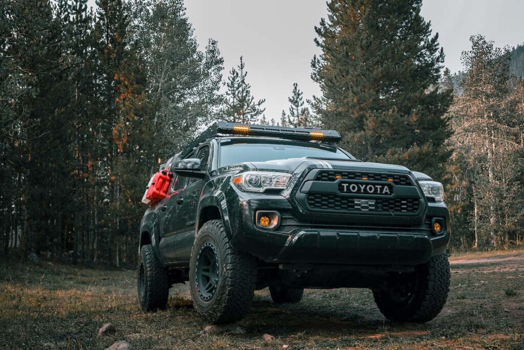 Toyota Tacoma Off-Road in a Forest