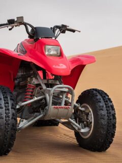 Red Honda Sportrax 250EX on Sand