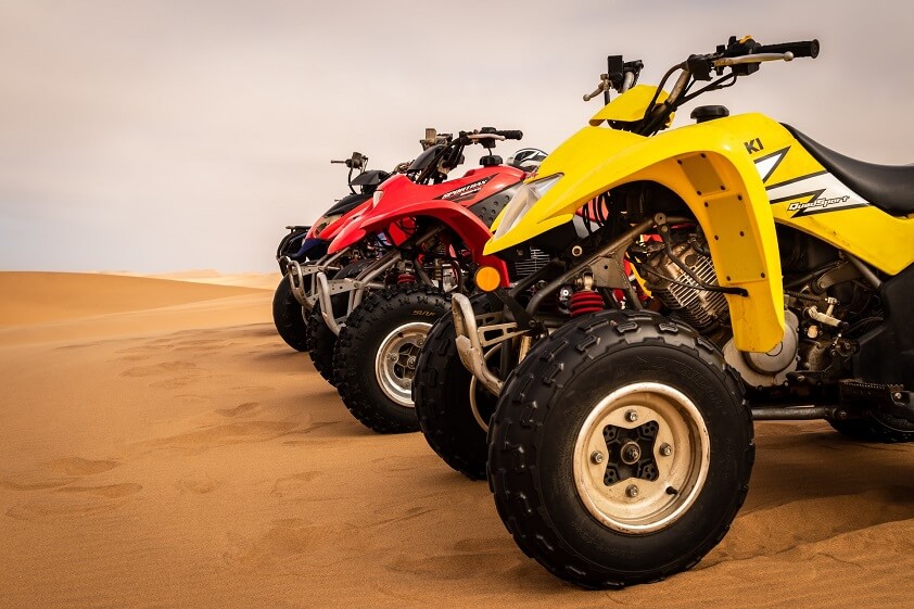 ATVs Parked in the Desert