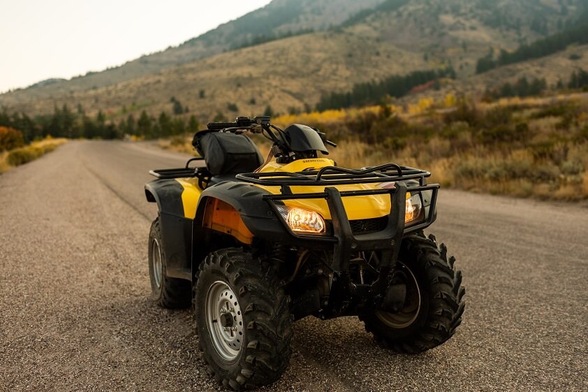 Yellow and Black Honda ATV